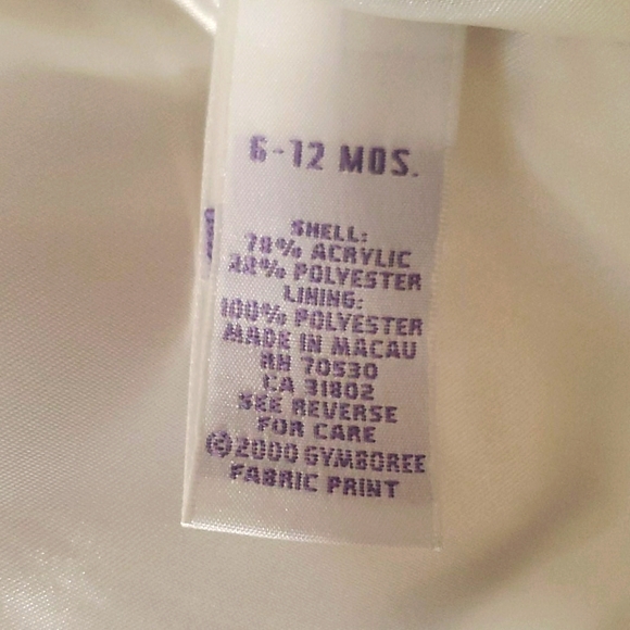 Gymboree White Zip Front with Hood Faux Fur Jacket Baby Girl Size 6-12 Months - Picture 4 of 4